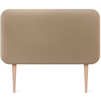 DHOME Gestoffeerd hoofdeinde, glad, afgerond, van kunstleer, met poten, akoestisch, absorberend, voor slaapkamer (lichtbruin, 110 cm) DHOME Gestoffeerd hoofdeinde, glad, afgerond, van kunstleer, met poten, akoestisch, absorberend, voor slaapkamer (lichtbruin, 110 cm)