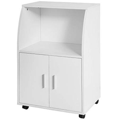 SoBuy FRG241-W Keukenkast Zwenkwielen Magnetronrek Magnetronkast Keukenrollen Magnetronkast Keukenwagen Rolkast SoBuy FRG241-W Keukenkast Zwenkwielen Magnetronrek Magnetronkast Keukenrollen Magnetronkast Keukenwagen Rolkast