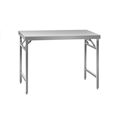 Royal Catering RCAT-120K Opvouwbare werktafel van roestvrij staal (draagvermogen 210 kg, werkblad 120 x 60 cm, hoogte 90,50 cm, in hoogte verstelbaar 10 mm) Royal Catering RCAT-120K Opvouwbare werktafel van roestvrij staal (draagvermogen 210 kg, werkblad 120 x 60 cm, hoogte 90,50 cm, in hoogte verstelbaar 10 mm)
