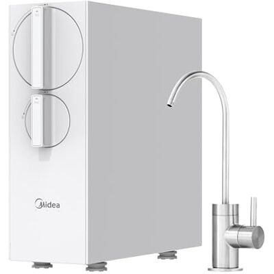 Midea MRO2489-600G 4-traps omgekeerde osmose waterfiltersysteem met kraan, NSF-gecertificeerd, snelle debiet 600 g, 2:1 verhouding, gezuiverd/afvoerwater Midea MRO2489-600G 4-traps omgekeerde osmose waterfiltersysteem met kraan, NSF-gecertificeerd, snelle debiet 600 g, 2:1 verhouding, gezuiverd/afvoerwater