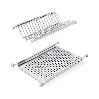 Emuca Hangend afdruiprek voor borden en glazen, breedte 50 cm, binnenbreedte module 435 470 mm, roestvrij staal Emuca Hangend afdruiprek voor borden en glazen, breedte 50 cm, binnenbreedte module 435 470 mm, roestvrij staal