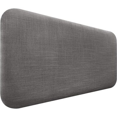 DHOME Gestoffeerd hoofdeinde, glad, afgerond, van natuurlijk linnen, voor akoestische muur, absorberend, hoofdeinde, slaapkamer (donkergrijs, 110 cm) DHOME Gestoffeerd hoofdeinde, glad, afgerond, van natuurlijk linnen, voor akoestische muur, absorberend, hoofdeinde, slaapkamer (donkergrijs, 110 cm)