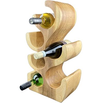 FaHome Staand wijnrek van massief hout (50/70/100 x 27 x 18 cm) flessenhouder van massief hout (6 flessen 50 x 27 x 18 cm) FaHome Staand wijnrek van massief hout (50/70/100 x 27 x 18 cm) flessenhouder van massief hout (6 flessen 50 x 27 x 18 cm)