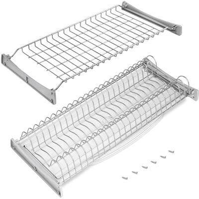 Emuca Suprastar afdruiprek voor module, 700 mm, gelakt aluminium, staal Emuca Suprastar afdruiprek voor module, 700 mm, gelakt aluminium, staal