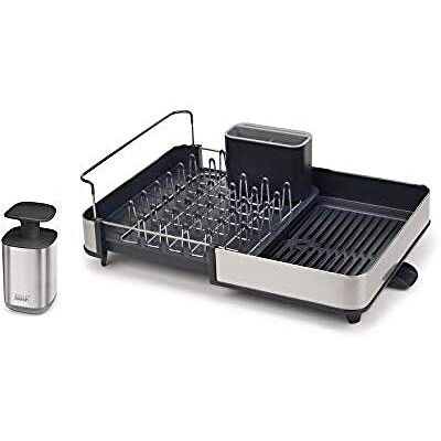 Joseph Joseph Rethink Your Sink Uitbreidbaar afdruiprek en zeepdispenser van roestvrij staal Joseph Joseph Rethink Your Sink Uitbreidbaar afdruiprek en zeepdispenser van roestvrij staal