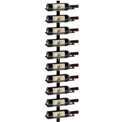 HOMCOM Flessenhouder met wandmontage, 10 niveaus, staal, voor 10 flessen Wijnrek, wijnrek, voor keuken, bar, eetkamer, kelder HOMCOM Flessenhouder met wandmontage, 10 niveaus, staal, voor 10 flessen Wijnrek, wijnrek, voor keuken, bar, eetkamer, kelder