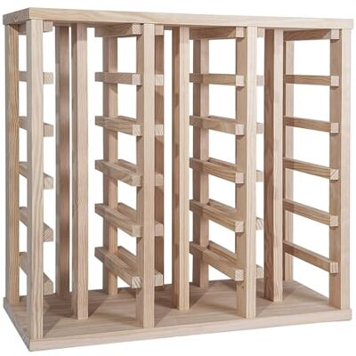 WELL HOME MOBILIARIO & DECORACIÓN Well Home Flessenrek van grenenhout met 36 ongeglazuurde planken WELL HOME MOBILIARIO & DECORACIÓN Well Home Flessenrek van grenenhout met 36 ongeglazuurde planken