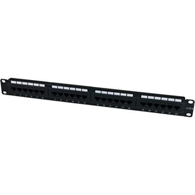 StarTech .com 24-poorts patchpaneel Cat6 type 110 1U rackmontage (C6PANEL24), zwart StarTech .com 24-poorts patchpaneel Cat6 type 110 1U rackmontage (C6PANEL24), zwart