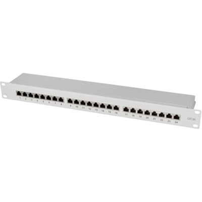 Logilink Professional PrimeLine patchpaneel Cat.6A (500 MHz) grijs 19 inch STP (afgeschermd) 24 poorten (RJ45) Logilink Professional PrimeLine patchpaneel Cat.6A (500 MHz) grijs 19 inch STP (afgeschermd) 24 poorten (RJ45)