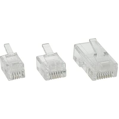 InLine 10 stuks modulaire connectoren 6P6C RJ12 platte kabel 73016 InLine 10 stuks modulaire connectoren 6P6C RJ12 platte kabel 73016
