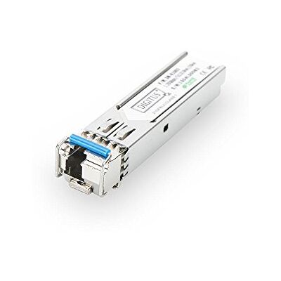 Digitus Gigabit universele SFP-module 1,25 Gbps Mini GBIC voor single-mode glasvezelkabel LC Simplex bidirectioneel TX1310/RX1550nm bereik 20 km Plug & Play Digitus Gigabit universele SFP-module 1,25 Gbps Mini GBIC voor single-mode glasvezelkabel LC Simplex bidirectioneel TX1310/RX1550nm bereik 20 km Plug & Play