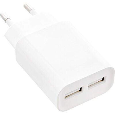InLine ® USB Duo oplader met 2 vakken en netadapter 100-240V naar 5V/2.1A wit InLine ® USB Duo oplader met 2 vakken en netadapter 100-240V naar 5V/2.1A wit