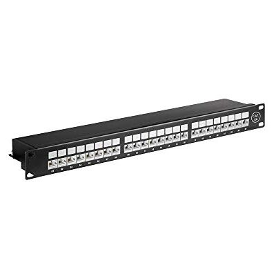 goobay Cat 6a Patchpaneel 19 inch (48,3 cm), zwart, 24 poorten goobay Cat 6a Patchpaneel 19 inch (48,3 cm), zwart, 24 poorten