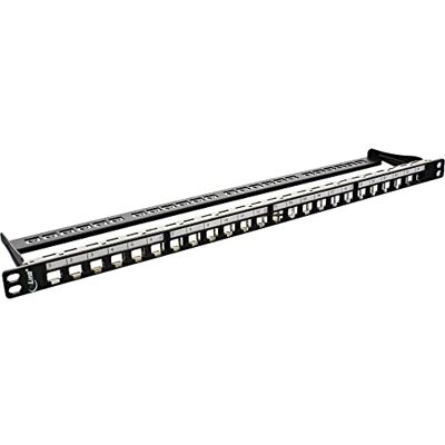 InLine Keystone 76824C 24-weg snap-in patchpaneel, 19 inch, 0,5U, zwart InLine Keystone 76824C 24-weg snap-in patchpaneel, 19 inch, 0,5U, zwart