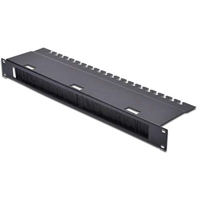 Digitus Kabelinvoer met borstelstrip & kabelvanger 1U 19 inch netwerkkast patchkabel zwart Digitus Kabelinvoer met borstelstrip & kabelvanger 1U 19 inch netwerkkast patchkabel zwart