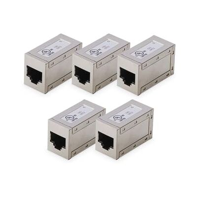 Digitus RJ45 Cat 6 5 stuks LAN-verlengkabel Cat6 netwerkkabel PoE-compatibel modulaire stekker voor switch, DSL, modem, router, pc, zilver Digitus RJ45 Cat 6 5 stuks LAN-verlengkabel Cat6 netwerkkabel PoE-compatibel modulaire stekker voor switch, DSL, modem, router, pc, zilver