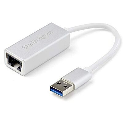 StarTech .com USB 3.0 naar Gigabit ethernet netwerkadapter USB naar RJ45 converter M/F zilver (USB31000SA) StarTech .com USB 3.0 naar Gigabit ethernet netwerkadapter USB naar RJ45 converter M/F zilver (USB31000SA)