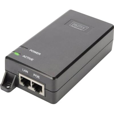 Digitus PoE-injector IEEE802.3at Gigabit Ethernet 30 Watt max. 55 Volt 4/5(+) & 7/8(-) pinnen voeding Digitus PoE-injector IEEE802.3at Gigabit Ethernet 30 Watt max. 55 Volt 4/5(+) & 7/8(-) pinnen voeding
