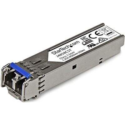 StarTech .com SFP-module compatibel met HPE J4858C, 1000BASE-SX, 1GbE Multi Mode (MMF), 1GE Gigabit Ethernet SFP glasvezeltransceiver, LC 550 m 850 nm DDM HPE 1400, 1700, 1820 (J485 StarTech .com SFP-module compatibel met HPE J4858C, 1000BASE-SX, 1GbE Multi Mode (MMF), 1GE Gigabit Ethernet SFP glasvezeltransceiver, LC 550 m 850 nm DDM HPE 1400, 1700, 1820 (J485