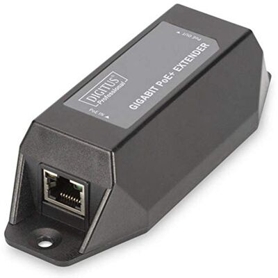 Digitus PoE+ Repeater – PoE vermogen 22 W – bereik 100 m – inschakelbaar tot een totaal bereik van 500 m (4 apparaten) – Power over Ethernet IEEE802.3af en IEEE802.3at – zwart Digitus PoE+ Repeater – PoE vermogen 22 W – bereik 100 m – inschakelbaar tot een totaal bereik van 500 m (4 apparaten) – Power over Ethernet IEEE802.3af en IEEE802.3at – zwart