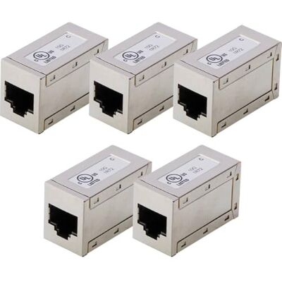 Digitus RJ45 Cat 6 5 stuks LAN-verlengkabel Cat6 netwerkkabel PoE-compatibel modulaire stekker voor switch, DSL, modem, router, pc, zilver Digitus RJ45 Cat 6 5 stuks LAN-verlengkabel Cat6 netwerkkabel PoE-compatibel modulaire stekker voor switch, DSL, modem, router, pc, zilver