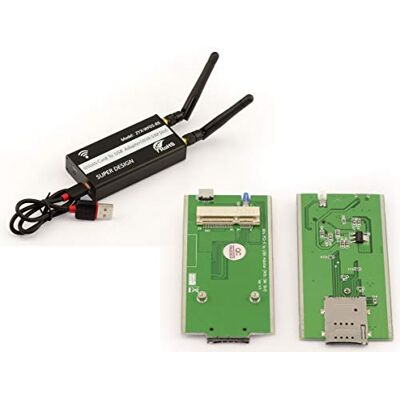 KALEA-INFORMATIQUE MiniPCIe naar USB-adapter voor WWAN LTE-module (mPCIe type USB) met simkaarthouder, compatibel met 3G 4G KALEA-INFORMATIQUE MiniPCIe naar USB-adapter voor WWAN LTE-module (mPCIe type USB) met simkaarthouder, compatibel met 3G 4G