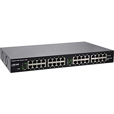 InLine ® 16-poorts Gigabit PoE+ netwerkinjector (16 x PoE+), 1 GB/s, 19 inch (hoek inbegrepen), metaal, 2 ventilatoren InLine ® 16-poorts Gigabit PoE+ netwerkinjector (16 x PoE+), 1 GB/s, 19 inch (hoek inbegrepen), metaal, 2 ventilatoren