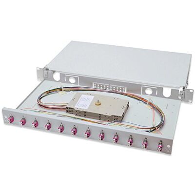 Digitus LC OM4-1U 19 inch Duplex Multi-Mode Duplex Splice Box met Splice Cassette, Rackmontage Digitus LC OM4-1U 19 inch Duplex Multi-Mode Duplex Splice Box met Splice Cassette, Rackmontage