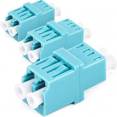 1aTTack.de 3 x OM3 glasvezel keystone-connectoren (UPC of PC) LC duplex vrouwelijk naar LC duplex vrouwelijke multi-mode Aqua 1aTTack.de 3 x OM3 glasvezel keystone-connectoren (UPC of PC) LC duplex vrouwelijk naar LC duplex vrouwelijke multi-mode Aqua