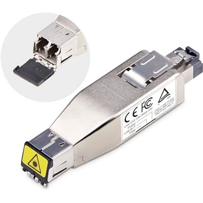 StarTech . com Gigabit glasvezel naar RJ45 ethernet media converter dongle, optische single-mode 10 km/multi-mode 800 m, TAA, PoE voeding StarTech . com Gigabit glasvezel naar RJ45 ethernet media converter dongle, optische single-mode 10 km/multi-mode 800 m, TAA, PoE voeding