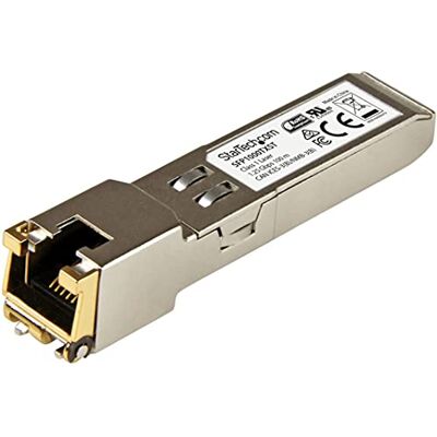 StarTech .com SFP RJ45-1000Base-TX SFP module koper Gigabit MSA conform, SFP 1G 100m (SFP1000TXST) StarTech .com SFP RJ45-1000Base-TX SFP module koper Gigabit MSA conform, SFP 1G 100m (SFP1000TXST)