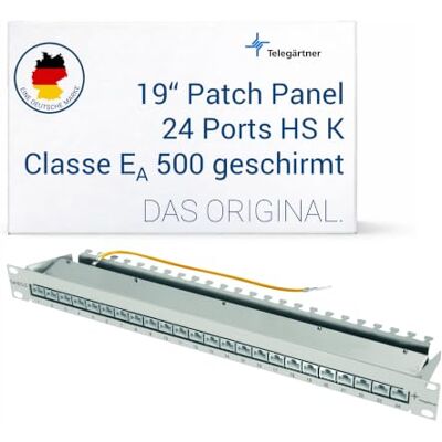 TELEGÄRTNER J02023A0052 patchpaneel klasse K EA (diep) 24 x RJ45, 48,36 cm (19 inch) lichtgrijs TELEGÄRTNER J02023A0052 patchpaneel klasse K EA (diep) 24 x RJ45, 48,36 cm (19 inch) lichtgrijs
