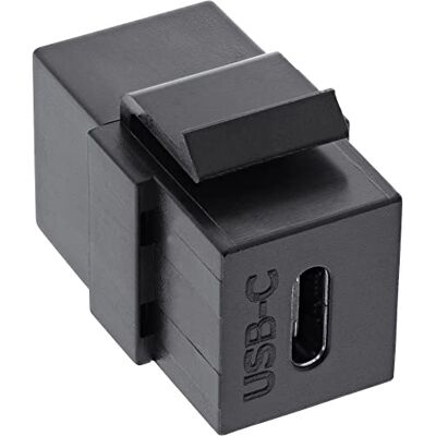 InLine 76201Z USB 3.1 Keystone Snap-in Insert USB-C Vrouwelijk/Vrouwelijk Zwart InLine 76201Z USB 3.1 Keystone Snap-in Insert USB-C Vrouwelijk/Vrouwelijk Zwart