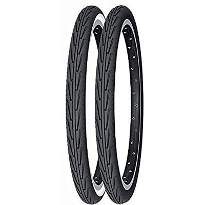 Michelin City'J FA003466038 Racing Bicycle Tyres 37-440 (500A Comfort) zwart/wit Michelin City'J FA003466038 Racing Bicycle Tyres 37-440 (500A Comfort) zwart/wit