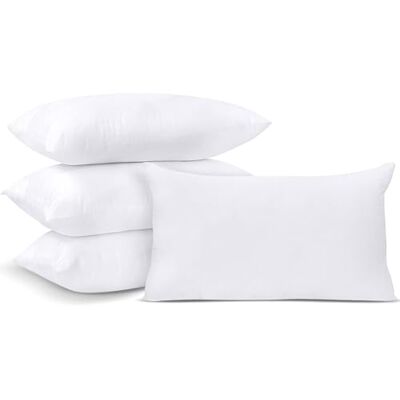 Utopia Bedding Set van 4 binnenkussens van 30 x 50 cm, vulkussen, kussen voor op de bank, decoratief kussen, wit Utopia Bedding Set van 4 binnenkussens van 30 x 50 cm, vulkussen, kussen voor op de bank, decoratief kussen, wit