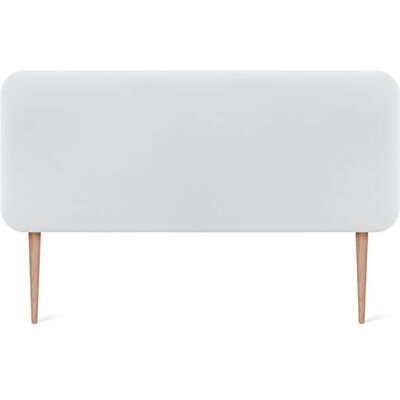 DHOME Hoofdeinde voor bed, glad, afgerond, kunstleer, met poten, akoestisch, absorberend, voor slaapkamer (wit, 140 cm) DHOME Hoofdeinde voor bed, glad, afgerond, kunstleer, met poten, akoestisch, absorberend, voor slaapkamer (wit, 140 cm)