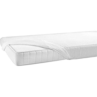 Gabel Matrasbeschermer van jersey en katoen, 125 x 200 x 0,4 cm, Bianco Gabel Matrasbeschermer van jersey en katoen, 125 x 200 x 0,4 cm, Bianco