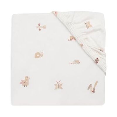 Jollein Jersey hoeslaken kinderbed Animal Friends 60 x 120 cm katoenen hoeslaken Oeko-Tex gecertificeerd Jollein Jersey hoeslaken kinderbed Animal Friends 60 x 120 cm katoenen hoeslaken Oeko-Tex gecertificeerd
