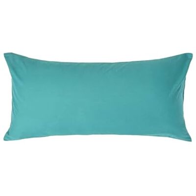 HOMESCAPES Kussensloop: 40 x 80 cm, turquoise, 100% Egyptisch katoen met ritssluiting HOMESCAPES Kussensloop: 40 x 80 cm, turquoise, 100% Egyptisch katoen met ritssluiting