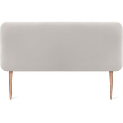 DHOME Hoofdeinde voor bed, glad, afgerond, kunstleer, met poten, akoestisch, absorberend, voor slaapkamer (gebroken wit, 140 cm) DHOME Hoofdeinde voor bed, glad, afgerond, kunstleer, met poten, akoestisch, absorberend, voor slaapkamer (gebroken wit, 140 cm)