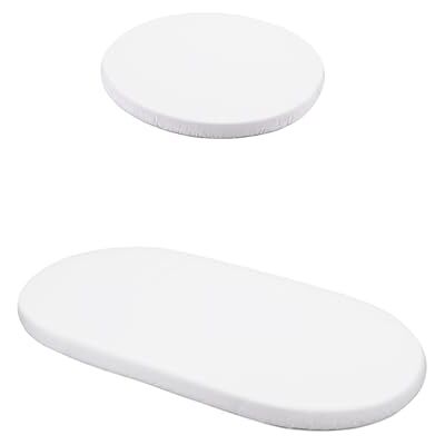 waldin Hoeslakens, babybed, ovaal, 7-in-1, jersey, katoen, wit, 2 stuks waldin Hoeslakens, babybed, ovaal, 7-in-1, jersey, katoen, wit, 2 stuks