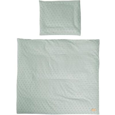 roba Biologisch Lil Planet babybeddengoed, 2-delig, 80 x 80 cm + 40 x 35 cm, GOTS en Oeko-Tex gecertificeerd, mat groen roba Biologisch Lil Planet babybeddengoed, 2-delig, 80 x 80 cm + 40 x 35 cm, GOTS en Oeko-Tex gecertificeerd, mat groen
