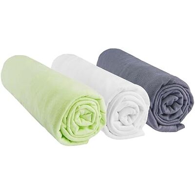 Easy dort Set van 3 hoeslakens 60 x 120 cm voor babybed, wieg, babybed, paraplu 60 x 120 cm, 100% katoen, anijswit, grijs, rekbaar, ademend, gezonde slaap, merk Oeko-Tex Easy dort Set van 3 hoeslakens 60 x 120 cm voor babybed, wieg, babybed, paraplu 60 x 120 cm, 100% katoen, anijswit, grijs, rekbaar, ademend, gezonde slaap, merk Oeko-Tex