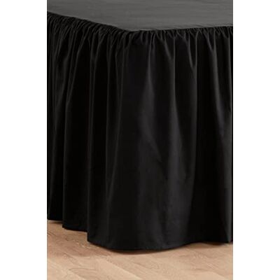 Jotex Zack bedomranding met ruches 100% hoogwaardig biologisch katoen, hoogte 60 cm grijs-zwart, 90 x 200 cm Jotex Zack bedomranding met ruches 100% hoogwaardig biologisch katoen, hoogte 60 cm grijs-zwart, 90 x 200 cm