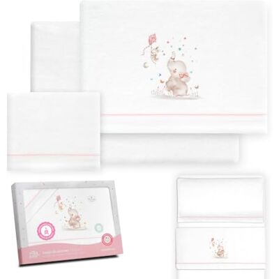 Interbaby Beddengoed voor wieg 50 x 80 cm Flanellen winterbeddengoed Olifant model Inclusief hoeslaken, laken en kussensloop Interbaby Beddengoed voor wieg 50 x 80 cm Flanellen winterbeddengoed Olifant model Inclusief hoeslaken, laken en kussensloop
