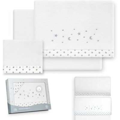 Interbaby Beddengoed voor wieg 50 x 80 cm Koraalstof winterbeddengoed set Moonster patroon Inclusief hoeslaken, laken en kussensloop Interbaby Beddengoed voor wieg 50 x 80 cm Koraalstof winterbeddengoed set Moonster patroon Inclusief hoeslaken, laken en kussensloop