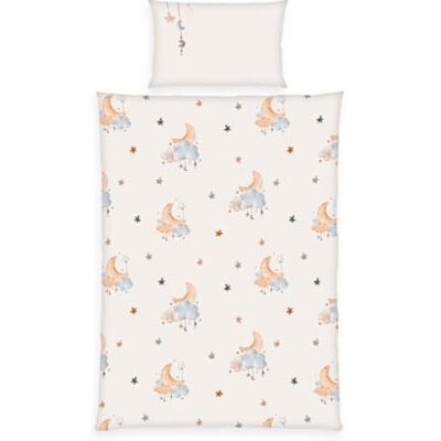 Herding Babybest Beddengoed met maan en sterren, kussensloop 40 x 60 cm met hotelplooi, dekbedovertrek 100 x 135 cm met knoopsluiting, katoen, flanel. Herding Babybest Beddengoed met maan en sterren, kussensloop 40 x 60 cm met hotelplooi, dekbedovertrek 100 x 135 cm met knoopsluiting, katoen, flanel.