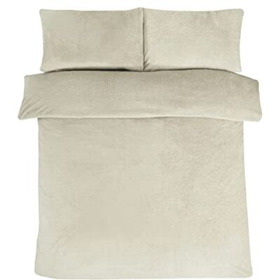 Sleepdown Beddengoed van Teddy-fleece voor tweepersoonsbed, steengrijs Sleepdown Beddengoed van Teddy-fleece voor tweepersoonsbed, steengrijs