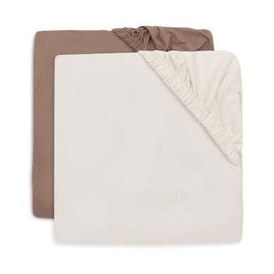 Jollein Set van 2 jersey hoeslakens voor babybed, melkachtig koffie/ivoor 70/75 x 140/150 cm, katoen, Oeko-Tex gecertificeerd Jollein Set van 2 jersey hoeslakens voor babybed, melkachtig koffie/ivoor 70/75 x 140/150 cm, katoen, Oeko-Tex gecertificeerd
