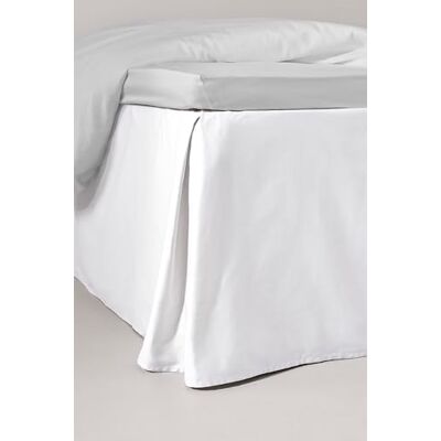 Jotex Zack Satin bedomranding met ruches, 100% hoogwaardig biologisch katoen, hoogte 60 cm, wit, 180 x 200 cm Jotex Zack Satin bedomranding met ruches, 100% hoogwaardig biologisch katoen, hoogte 60 cm, wit, 180 x 200 cm